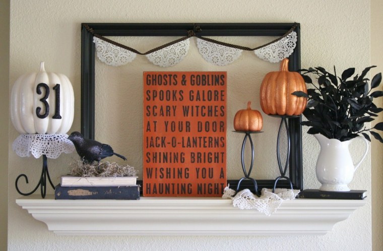 eredeti, modern Halloween dekorációs ötlet