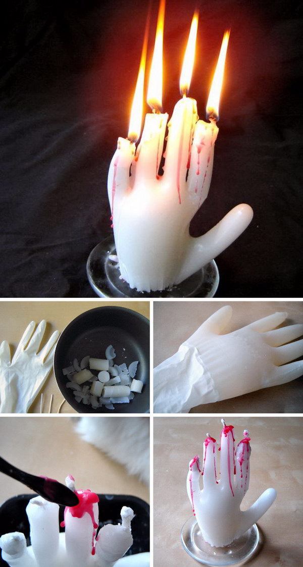 deko idėja Helovino žvakių pasidaryk pats deko Halloween