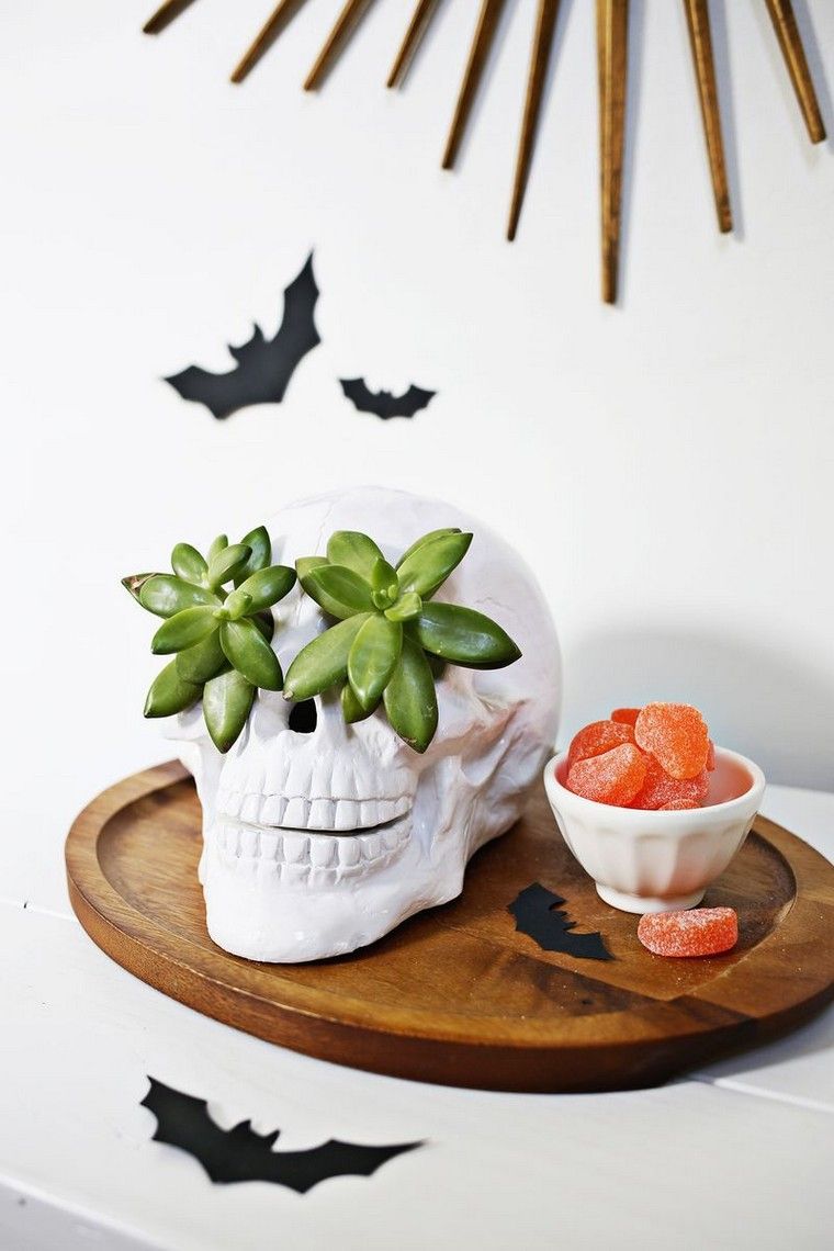 idea deco per tavolo originale deco teschio di Halloween