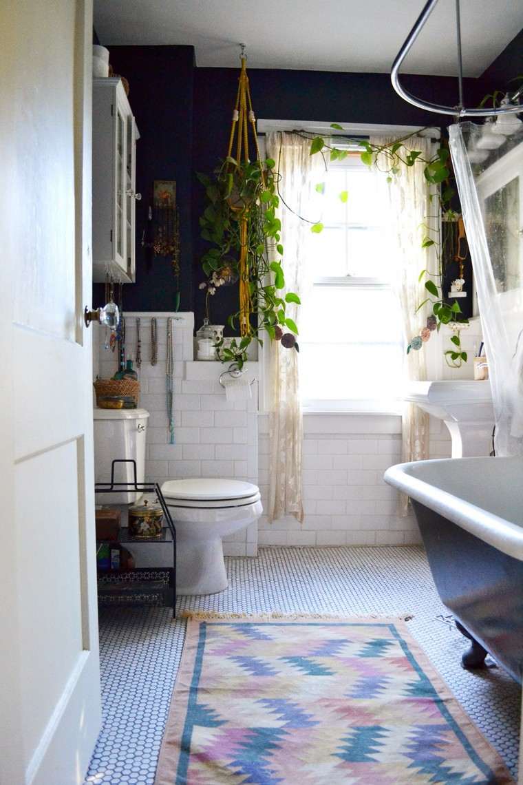 deco növények belső természet fürdőszobai padlószőnyeg kád