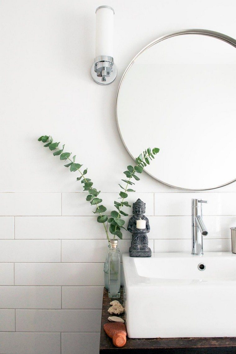 interjero deko vonios kambarys gamtos augalų deko madinga idėja