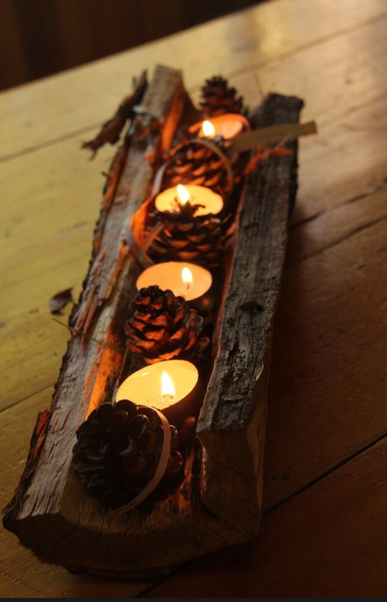 candele-deco-centro-tavola-legno
