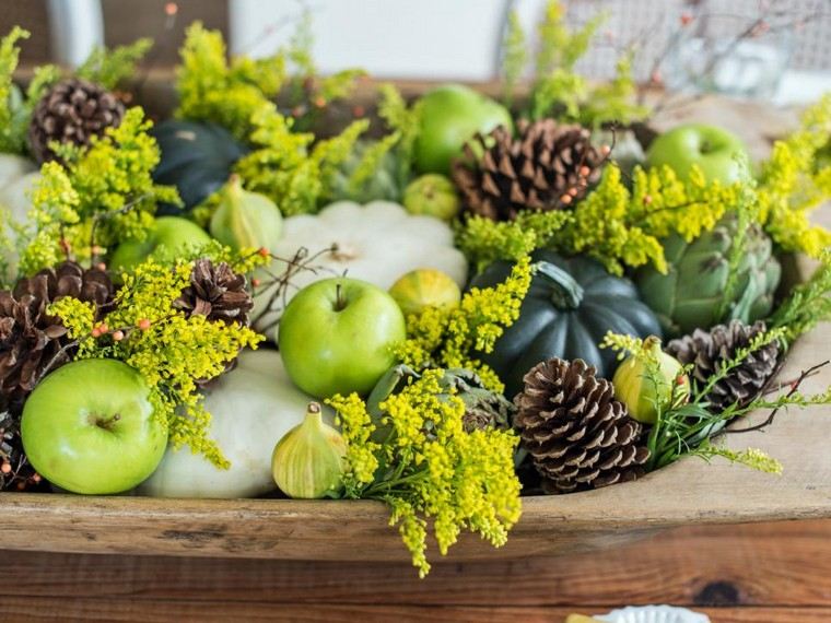 kankorėžio žalios rudens dekoravimo idėjos