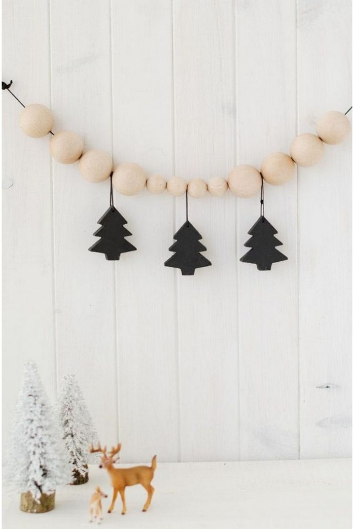 Ghirlanda di legno fai da te idea per decorazioni natalizie
