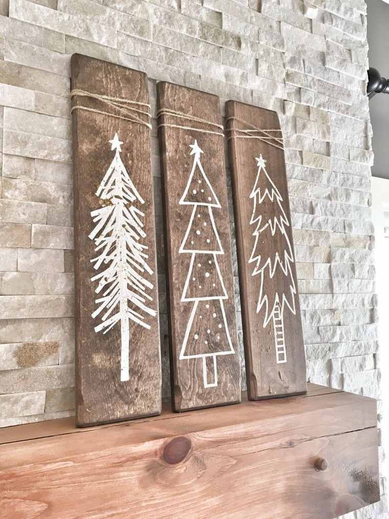 Idea per la decorazione dell'albero di Natale alternativa Albero di Natale fai da te in legno
