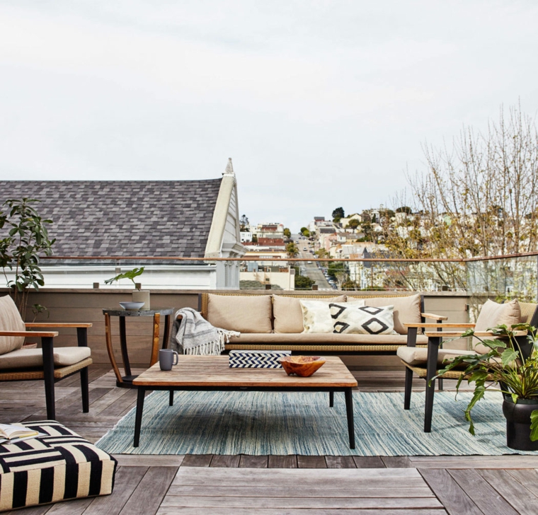 terrazza giardino in legno deco