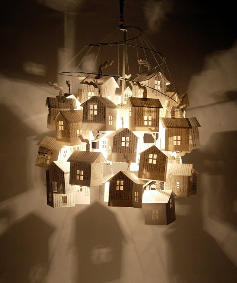 再生紙デコアイデア家の装飾吊りランプ