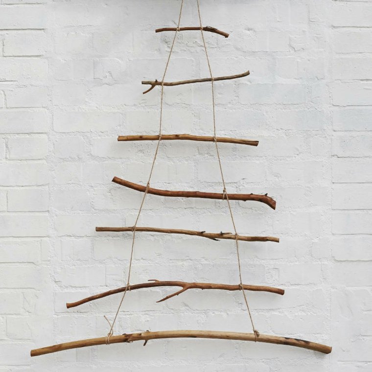 Dekoratív ötlet visszanyert faágak minimalista dekoratív függő lámpa, hogy elkészítse magát