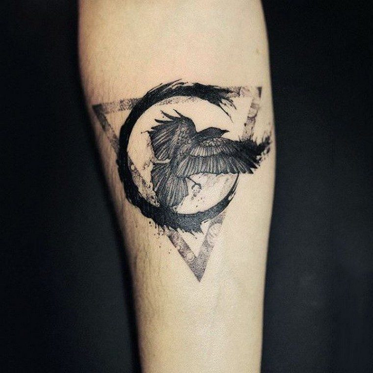 madár háromszög tetoválás