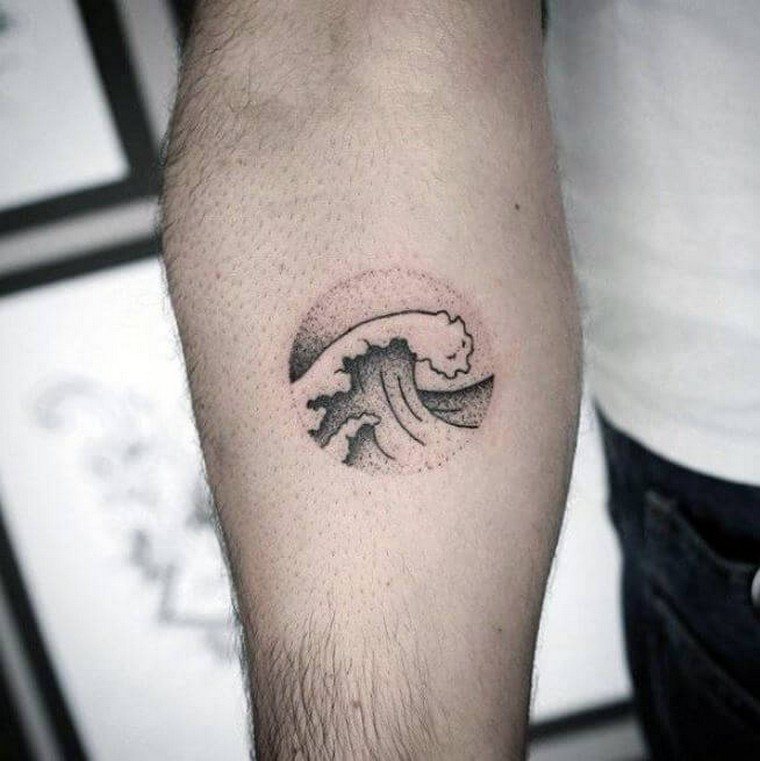 hullám kör eredeti tetoválás