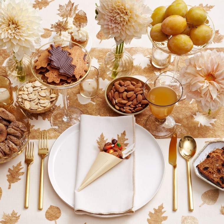 rudens dekoravimo idėjos stalas rudens staltiesės idėjos