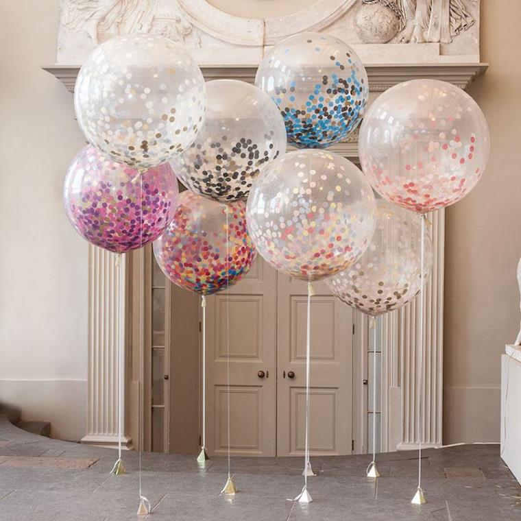 „Pasidaryk pats“ vestuvių deko originalus balionai konfeti