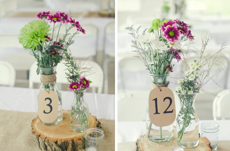 decorazioni di nozze per farsi da tavola-fiori-vasi-espositore-baule