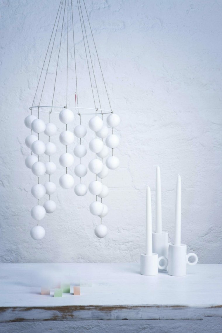 moderne palle di natale deco bianco tavolo design accessori natalizi