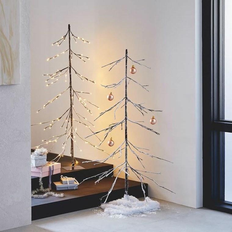 „Pasidaryk pats“ kalėdinės dekoracijos dizainas mažas šiuolaikiškas Kalėdų eglutės dekoravimas, kurį galite padaryti patys