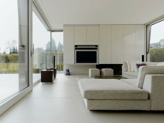soggiorno moderno decorazione crema
