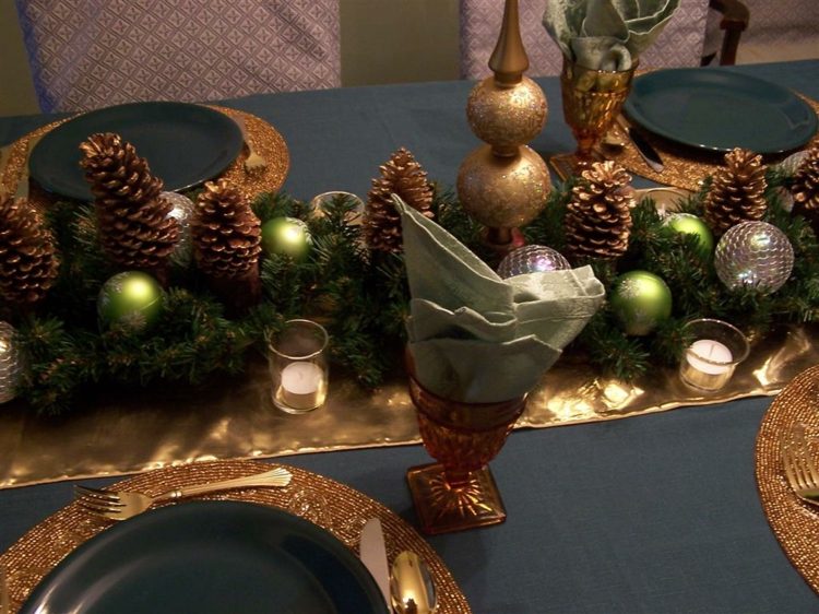 luksuzni DIY ukras za božićni stol