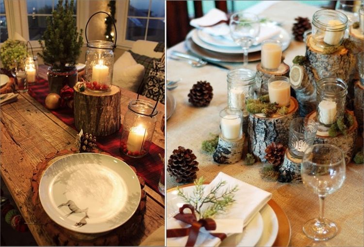 Božićni ukras za stol kako biste učinili sebe prirodom