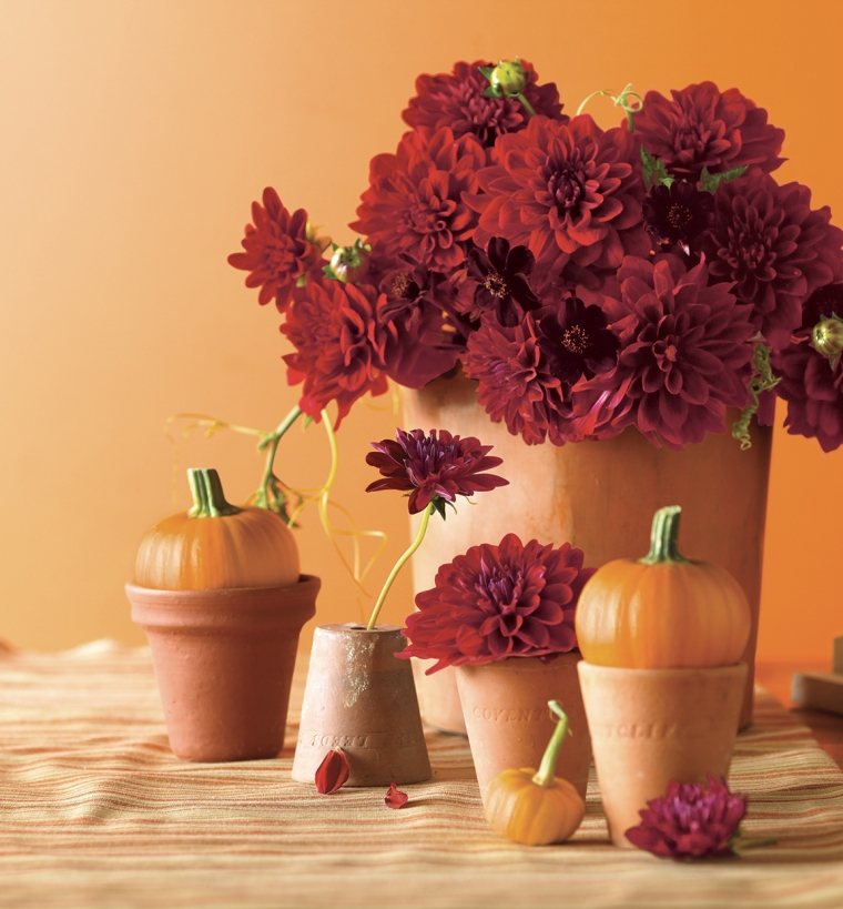 rudens dekoro idėjos su gėlėmis