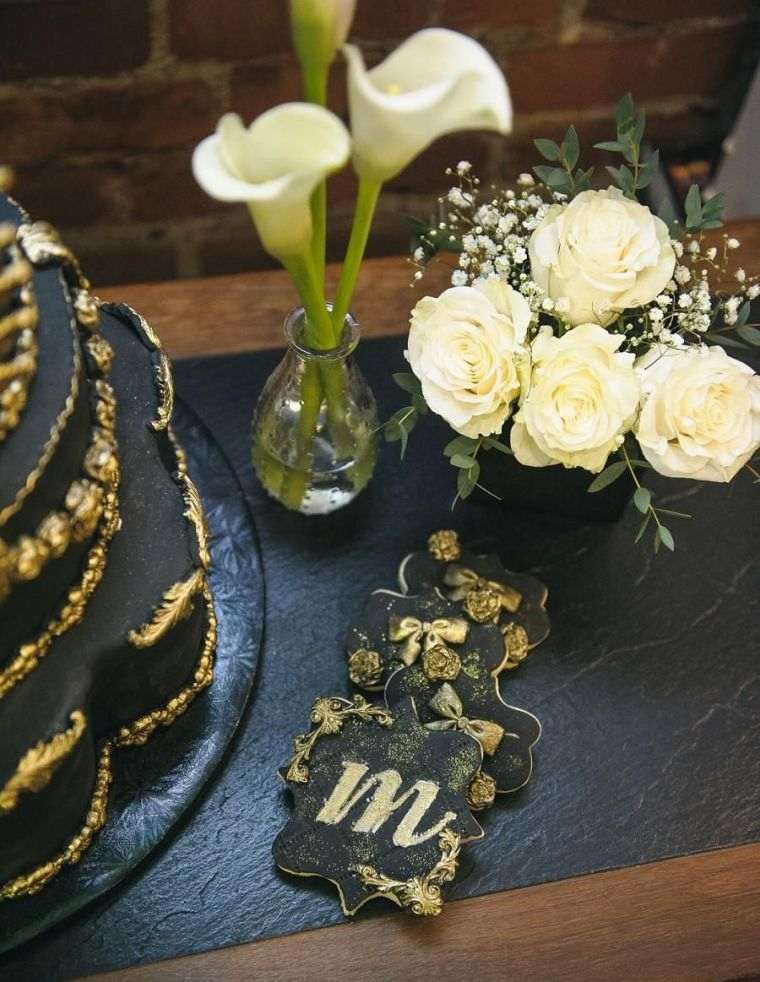 decorazione-matrimonio-nero-oro