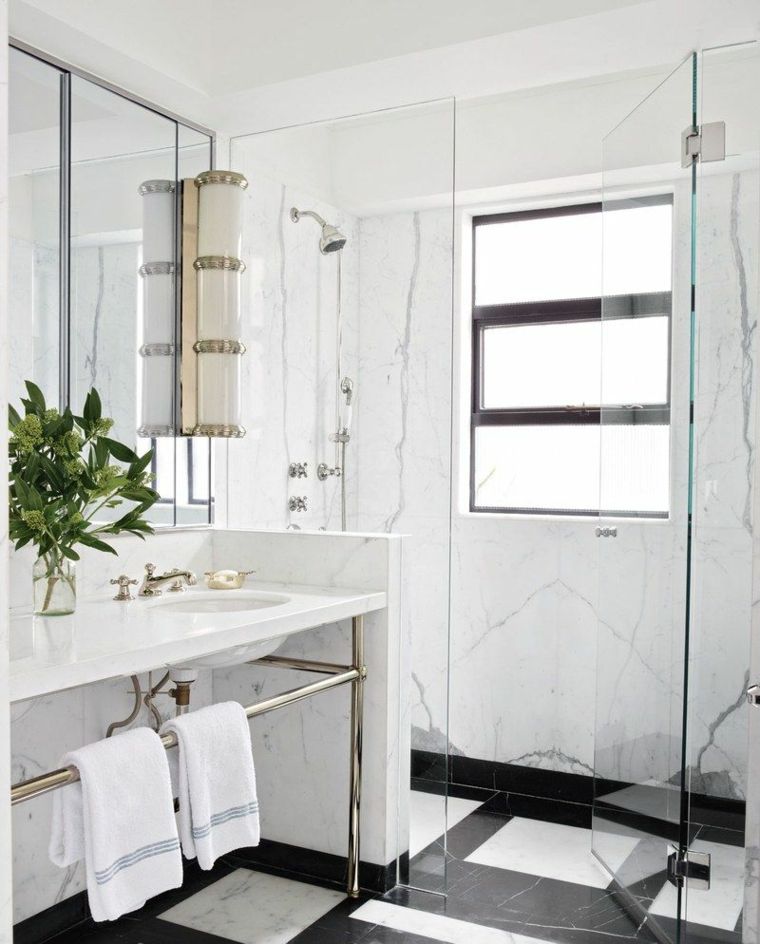 vonios idėjos marmurinio stiklo dušo kabinos