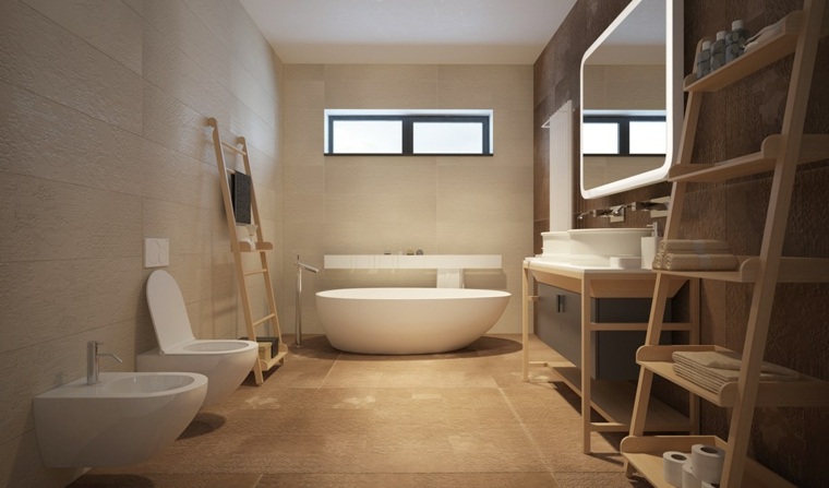 decorazione zen del layout del bagno