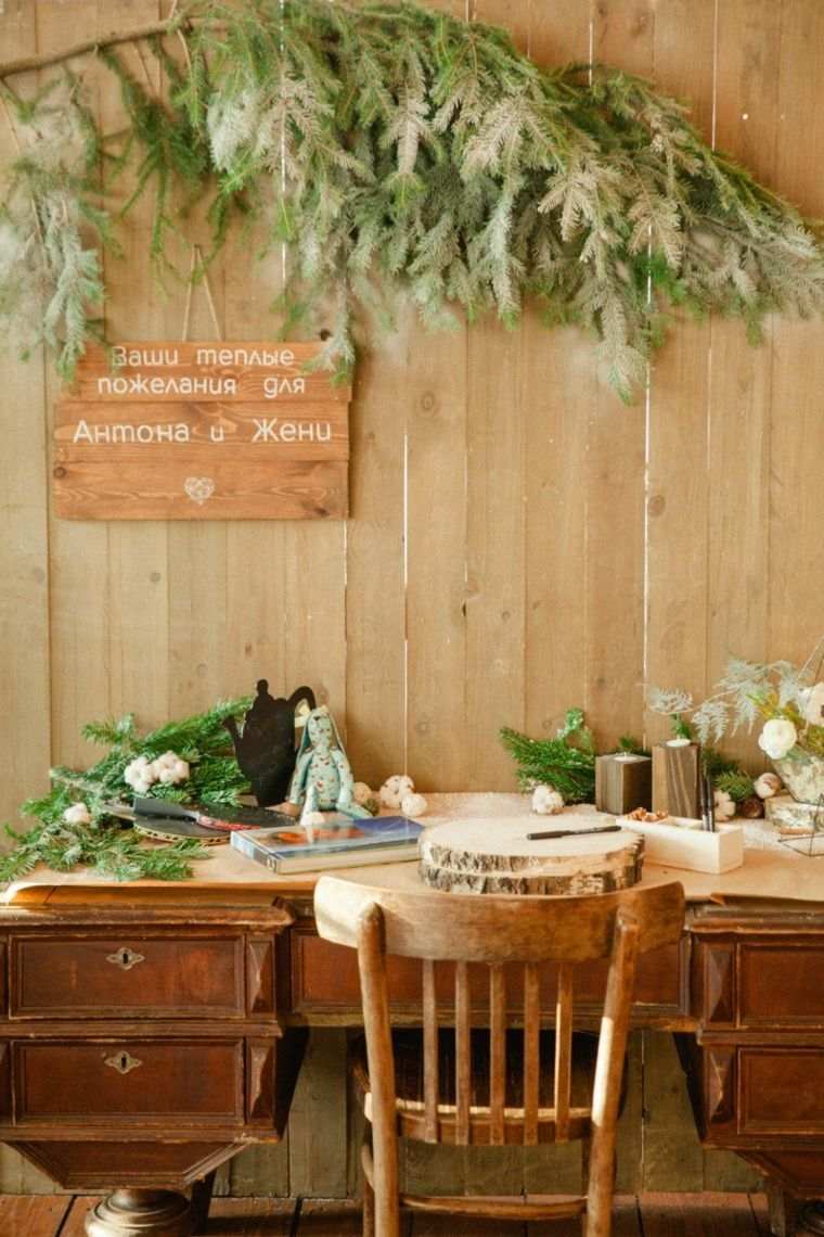 žiemos-vestuvių dekoravimo-idėjos-kampelio-pageidavimų-svečių knyga