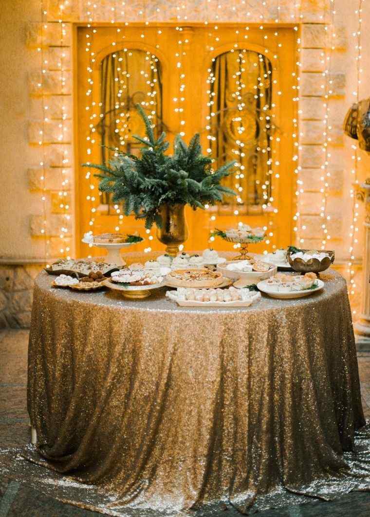 vestuvių priėmimas-deko-žiemos spalva-auksas