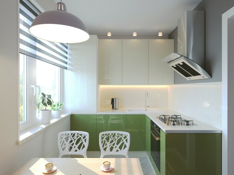virtuvės dekoras mažos modernios erdvės