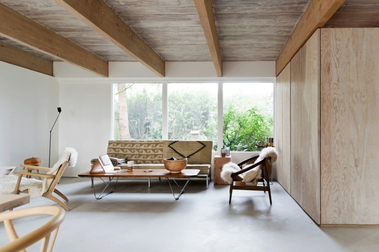 interjeras šiuolaikinis namas modernaus dizaino svetainė minimalistinio stiliaus medžio dizainas „Scott“ ir „Scott“ architektai
