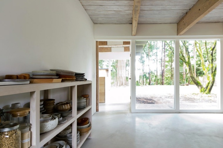 šiuolaikinis namas modernus interjero dizainas sodo idėja virtuvės dekoro saugojimo vieta