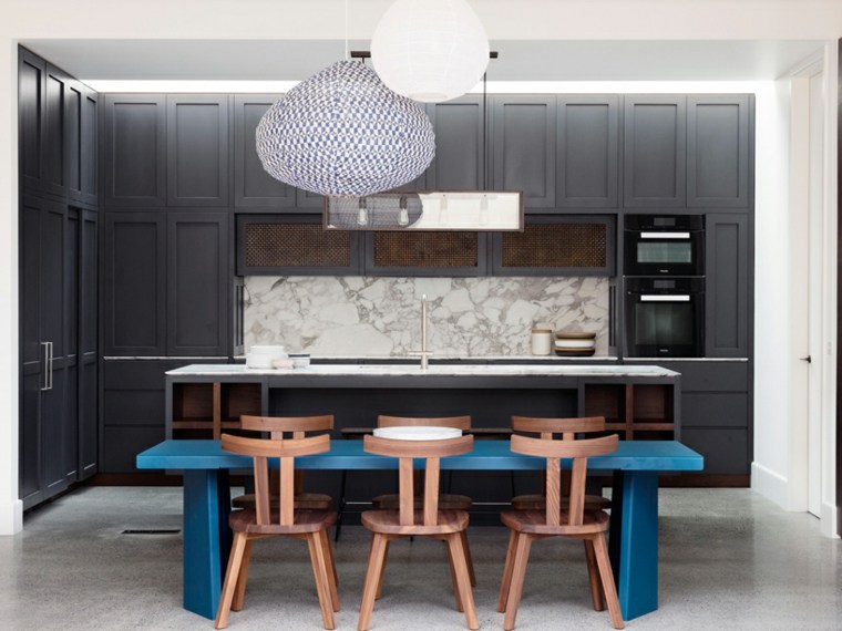 interjeras šiuolaikinis namas dizainas valgomasis atvira virtuvė dizainas luigi rosselli architektai sydney australia