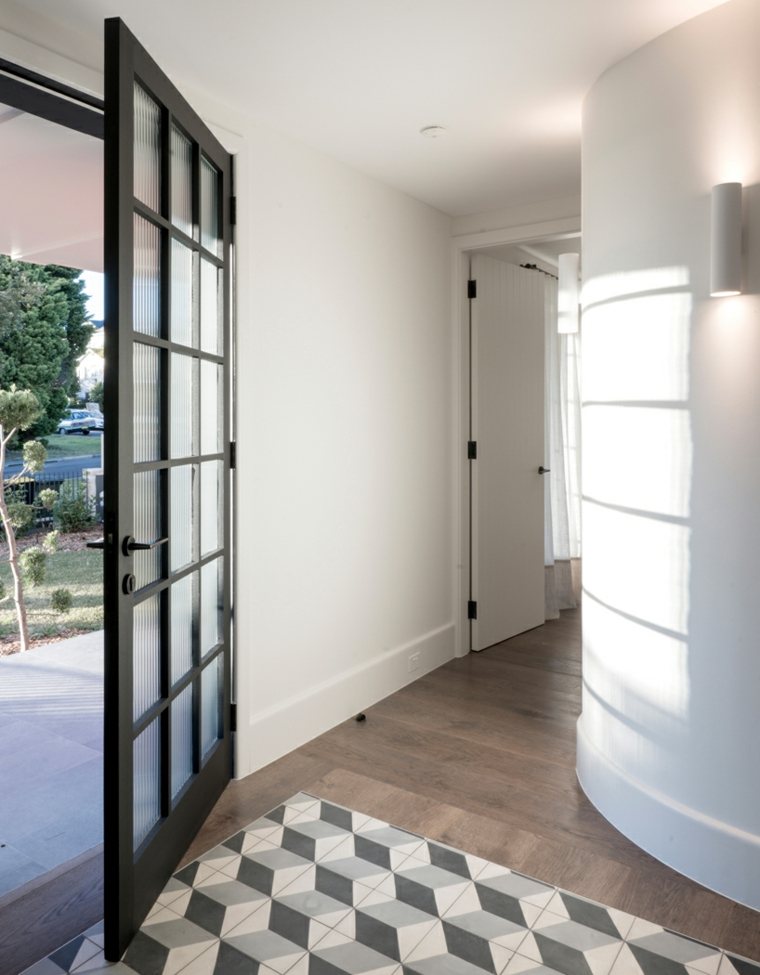 namų įėjimo išdėstymas dizainas plytelės 3d efekto dizainas luigi rosselli architektai sydney australia