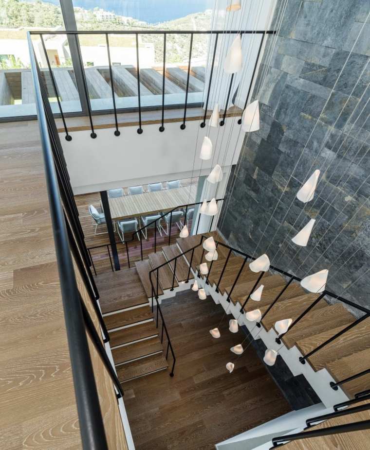 interjero dizainas namas deko laiptai mediniai kalakutiena ofist dizaino studija istanbul Istanbul Turkija bodrum
