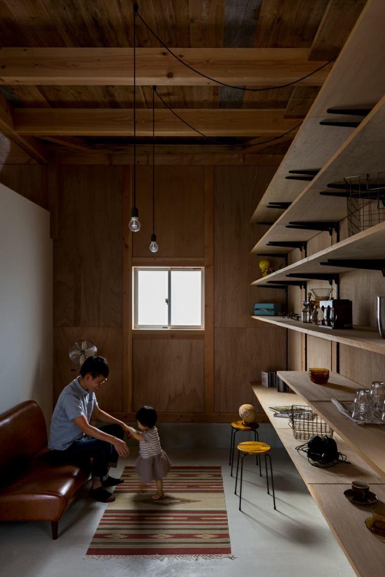 modernaus namo interjero dizaino idėja interjero dizaino sandėliavimo lentynos medžio dizainas japonas alts dizaino studija ishibe japonija