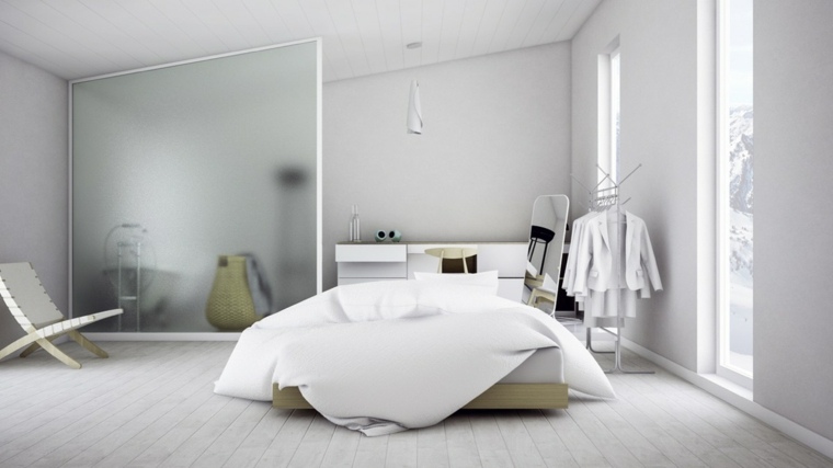 Modernaus interjero skandinaviško dizaino lovos parketo medžio dizainas
