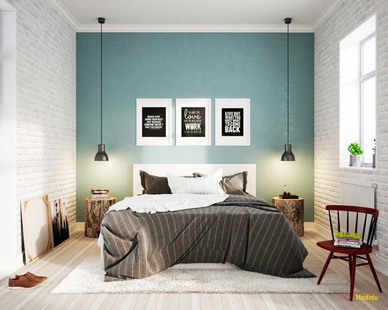 モダンな寝室の装飾のアイデアの壁フレームペンダントランプ