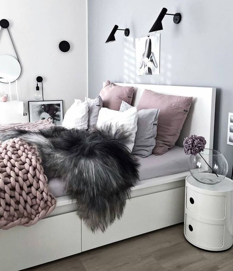 camera da letto-deco-stile-glamour-scandinavo-moderno