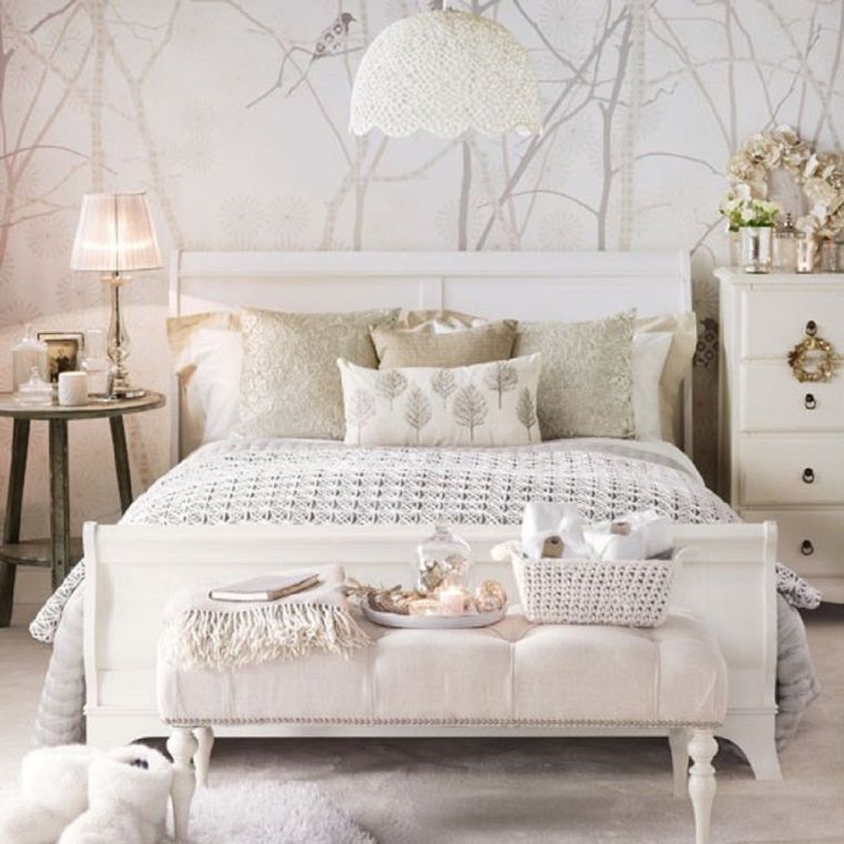 arredamento-camera da letto-design-glamour-moderno-bianco-rosa