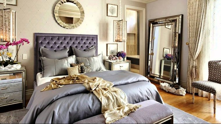 elegáns dekoráció hálószoba-ágy-capitonne-stílusú luxus