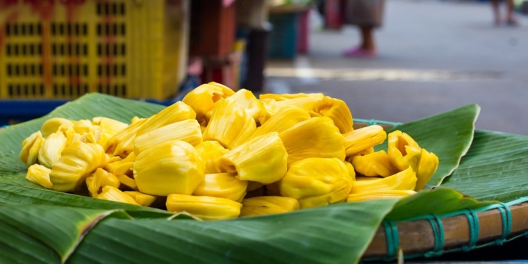 jackfruit piatto su banana