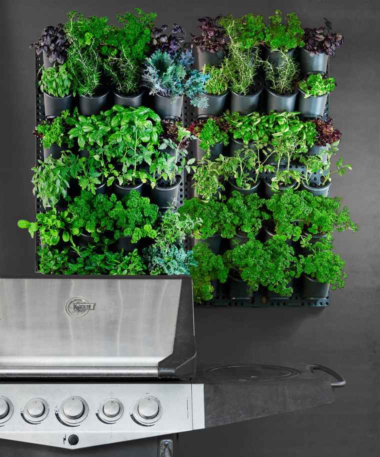 Ültető ötlet belső tároló kerti fal ültető