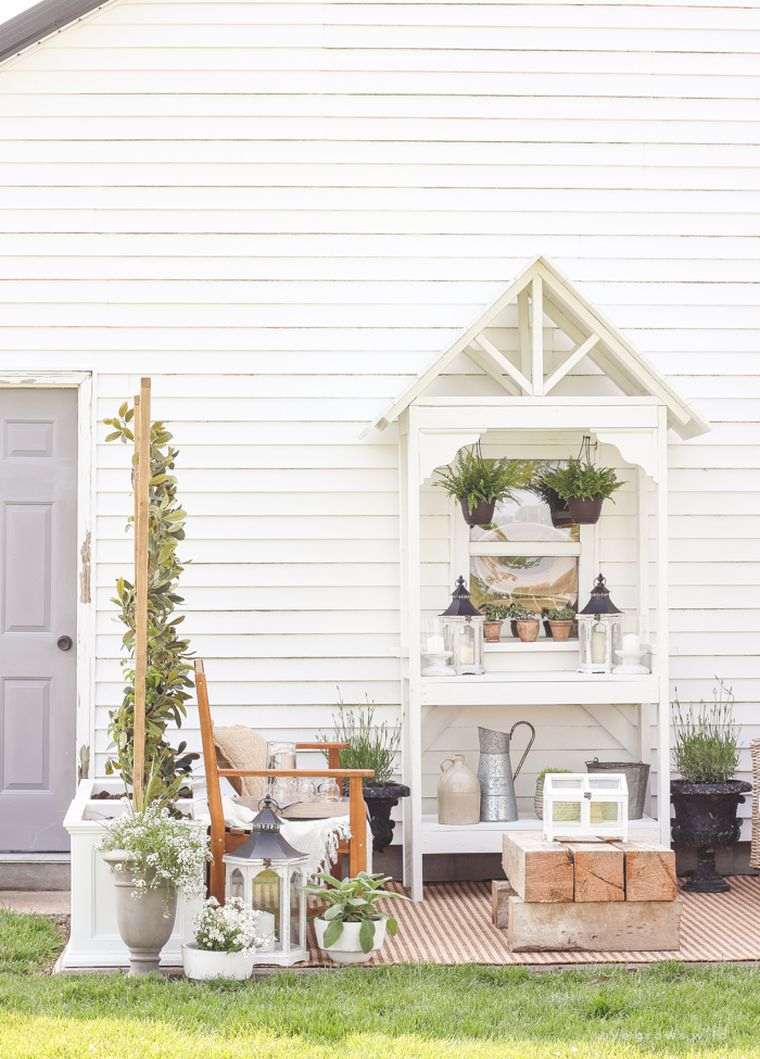fioriera con traliccio fai-da-te-decorazione-terrazza-balcone-idee