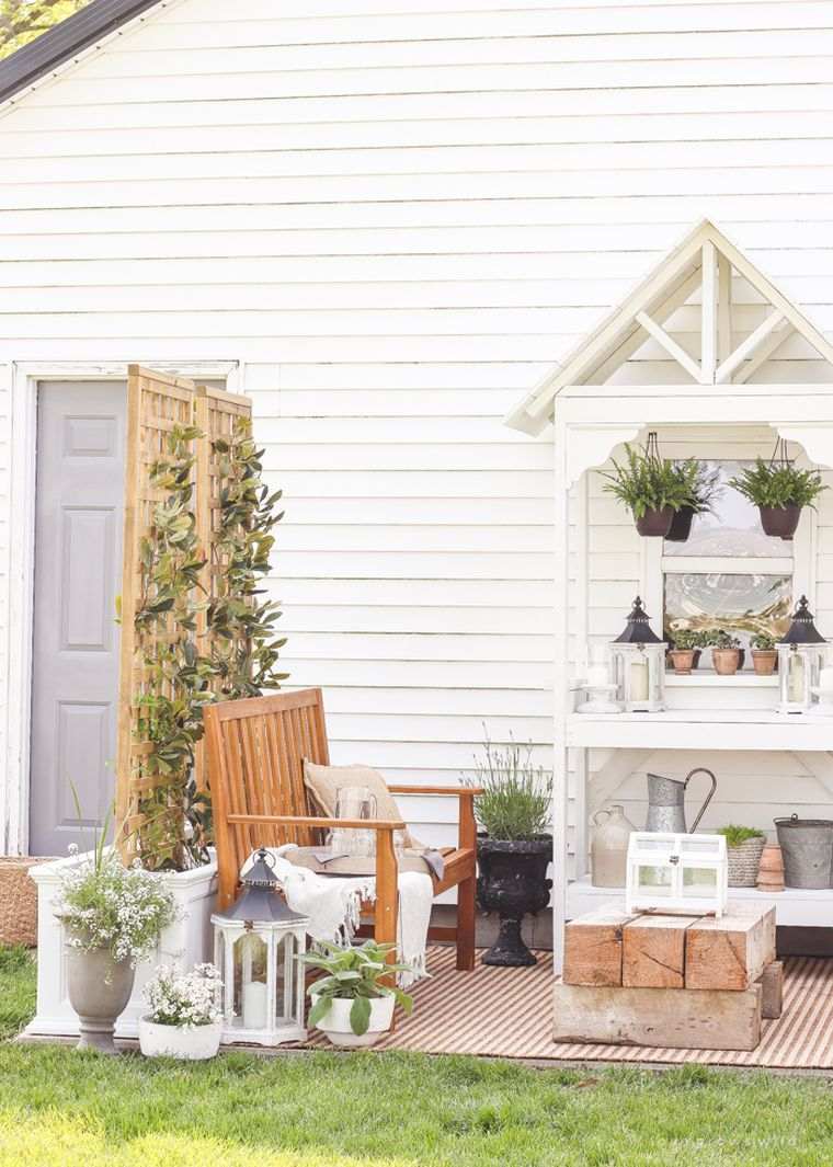 fioriera con fabbricazione a traliccio-idee-deco-terrasse-jardin-diy