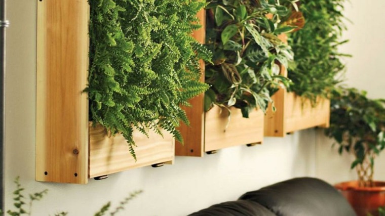 fa raklap ültető ötlet kis függőleges szabadtéri kerti edény
