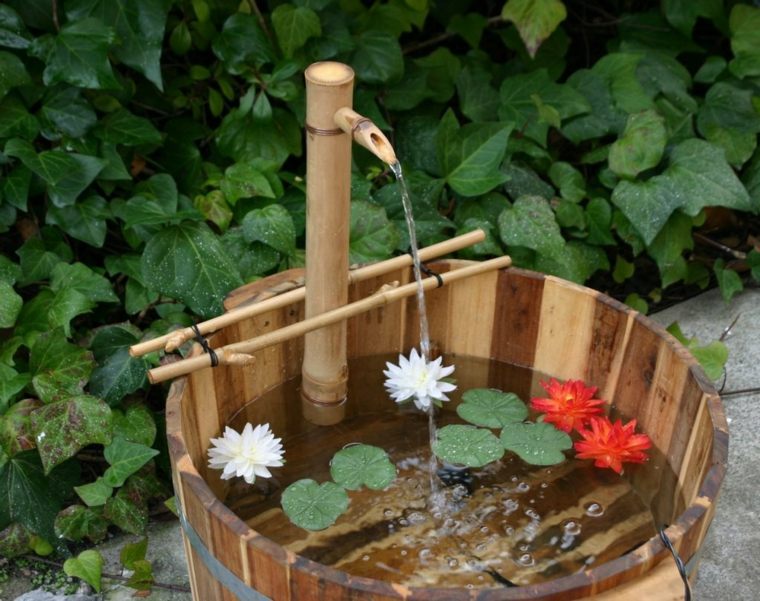Vízi kertek szökőkút deco fa vízesés ötlet