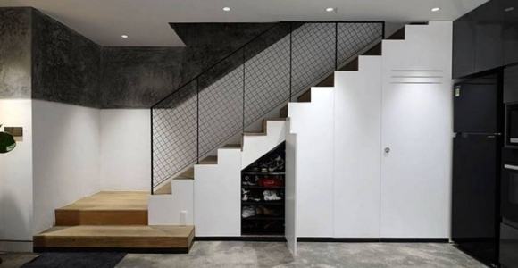 階段収納スペース靴のアイデア