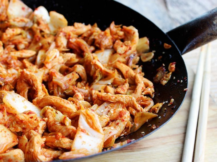 virti kimchi vištienos patiekalas