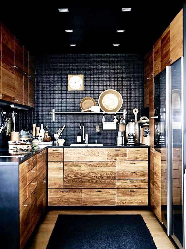 crno-drvena kuhinja-moderna-ideja-dizajn