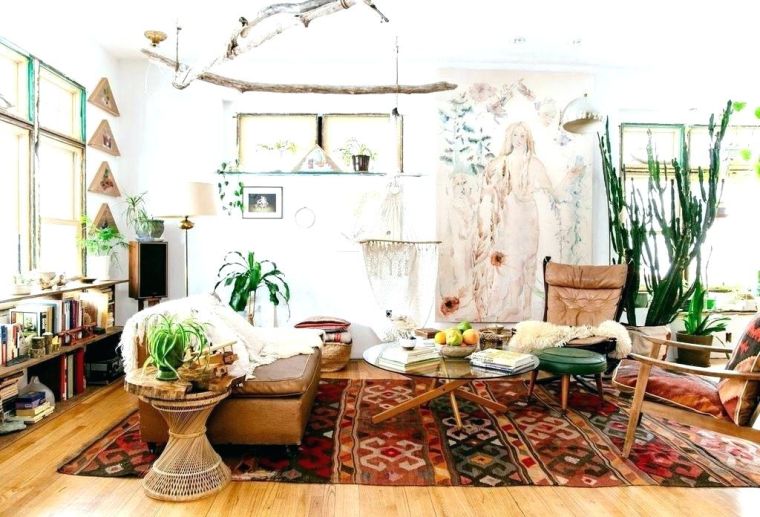 stile di design moderno arredamento boho